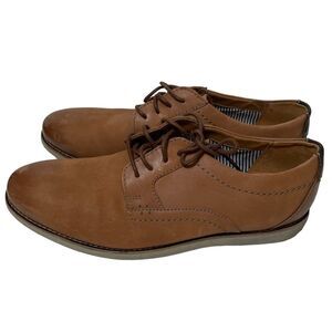 Clarks Collection Brown Leather Oxford Shoes